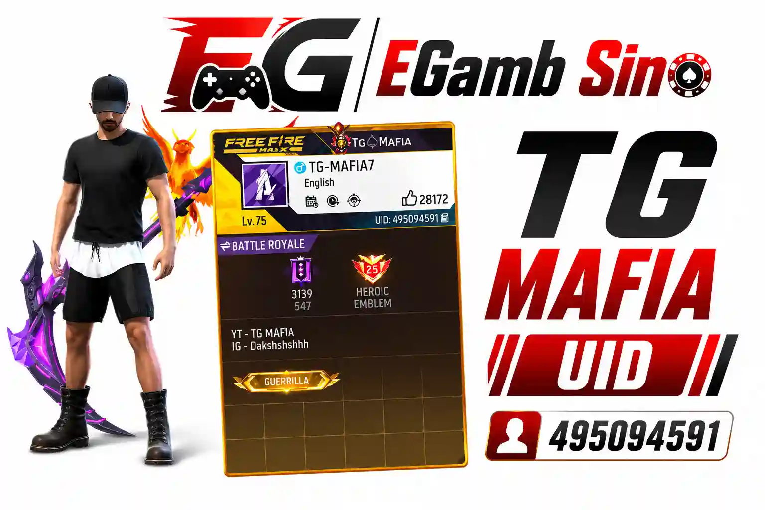 TG Mafia UID, Free Fire Game Stats, K/D Ratio, YouTube, & More